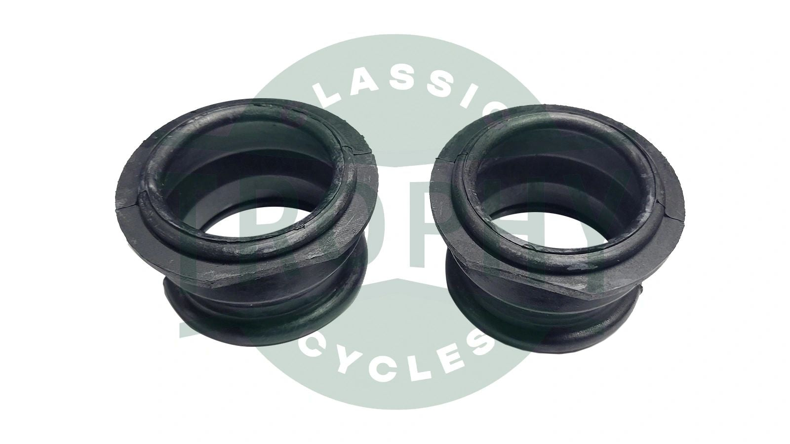 06-2537 T - Norton 750 850 Commando Carb to Airbox Rubber Connectors (2) 1968-74