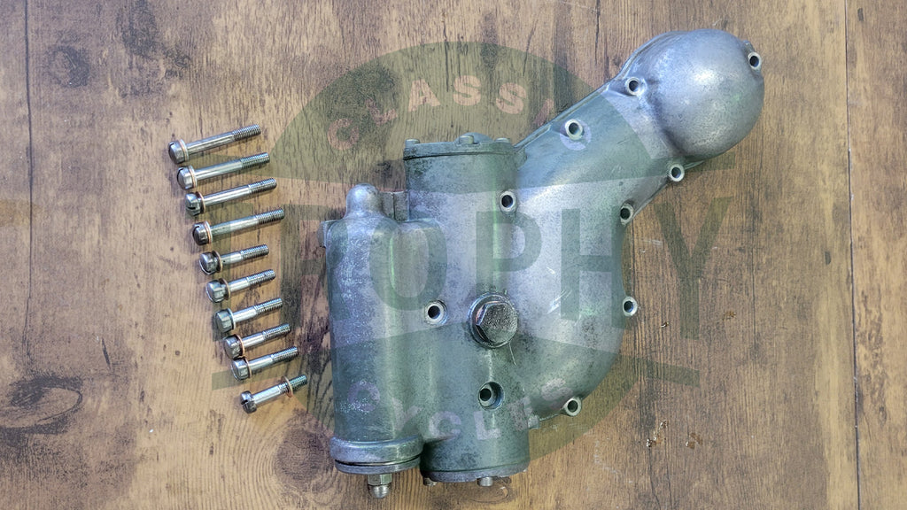 Royal Enfield Bullet 500 Timing Cover Assembly with Oil Pumps & Mounting Hardware