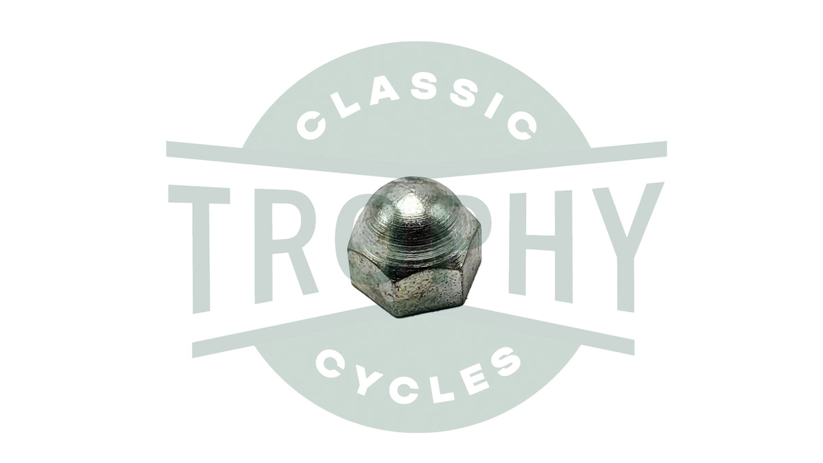 21-0550 C - Triumph 750 T140 TR7 Cad Plated Acorn Dome Rocker Spindle Nut 1973 Onward UNF S550