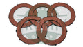 57-1362-A - Triumph BSA 250 350 441 500 650 750 Singles Twins Alto Red Fiber 5 Plate Clutch Set