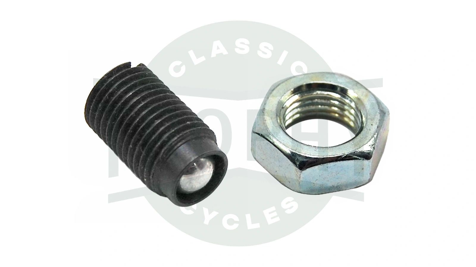 57-2159 B & 14-0403 - Triumph BSA 500 650 750 Ball Bearing Clutch Adjuster Pin w/ Nut