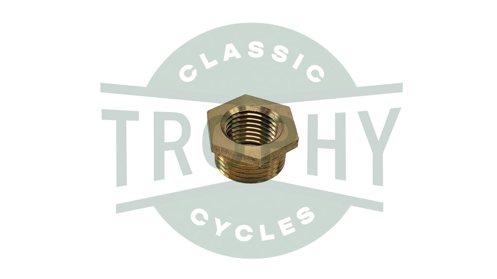 68-8024 - BSA 3/8" BSP to 1/4" BSP Petcock Adapter (1) Norton ETC.