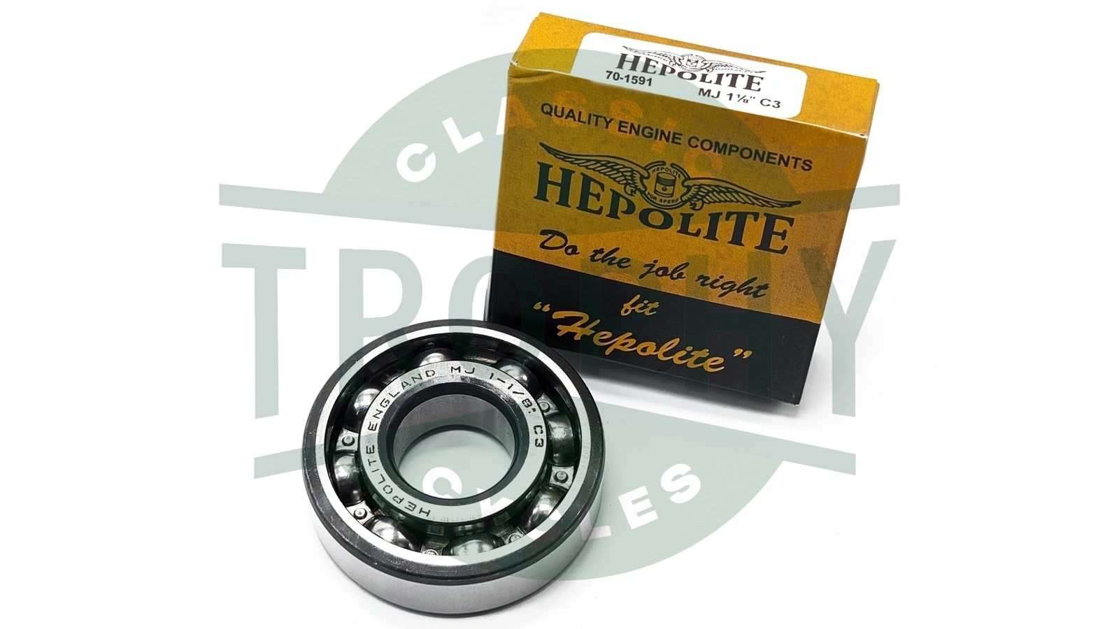 70-1591 C3 H- Hepolite Triumph BSA 500 650 Pre-Unit Unit Crankshaft Main Bearing E1591 67-1240