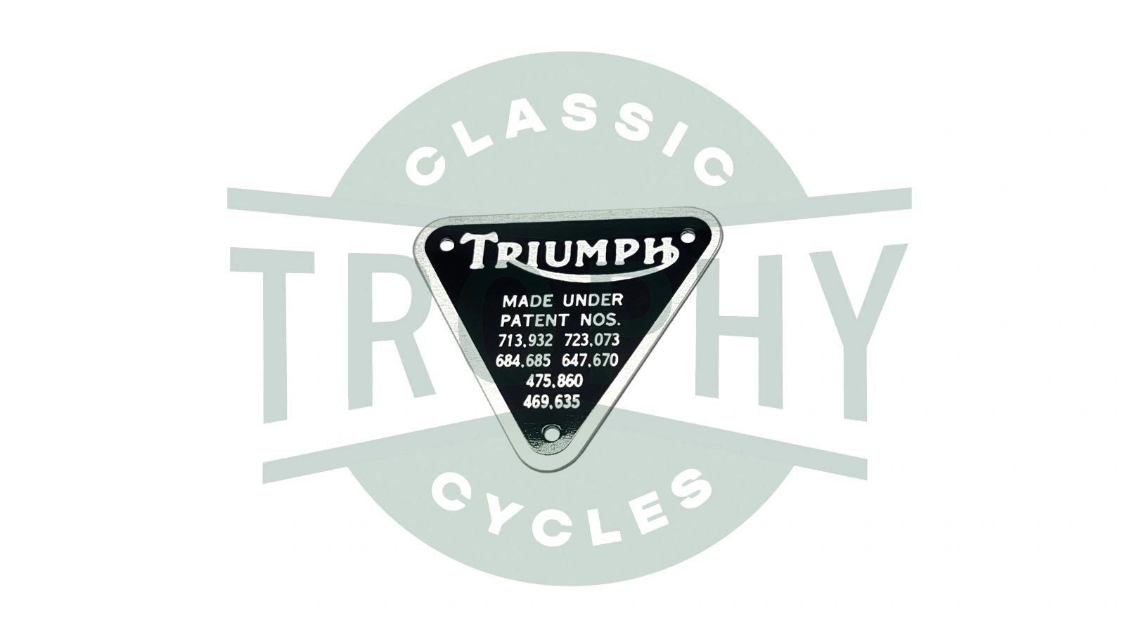 70-4016 - Triumph 500 650 750 Aluminum Timing Cover Patent Plate E4016