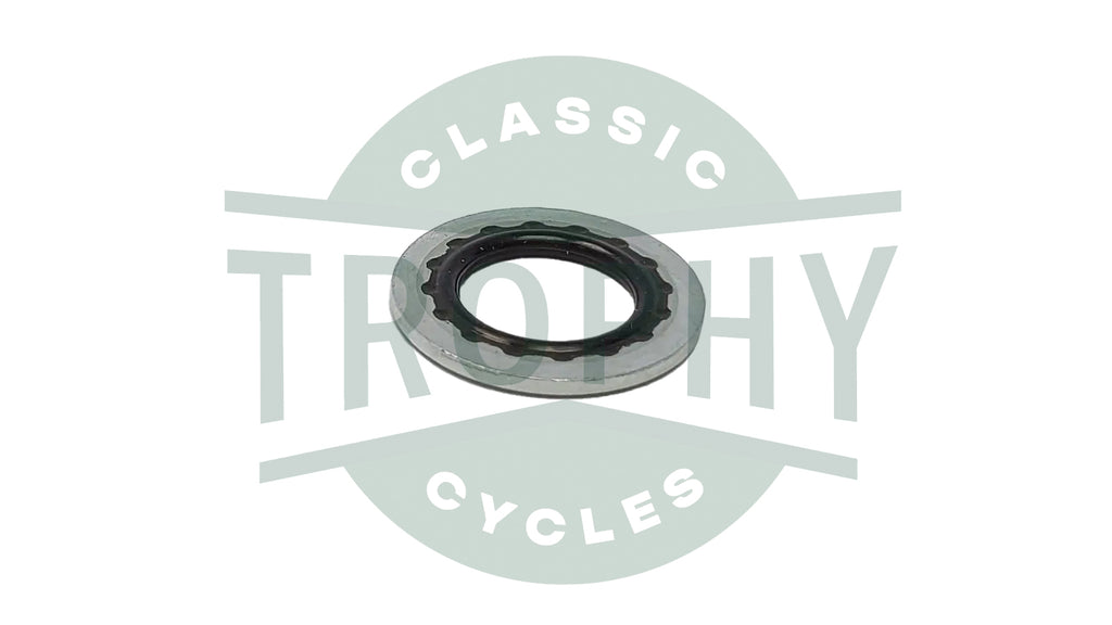 70-7351 - Triumph BSA Norton Petcock / Tach Drive Stato Seal 'Dowty' Bonded Washer E7351