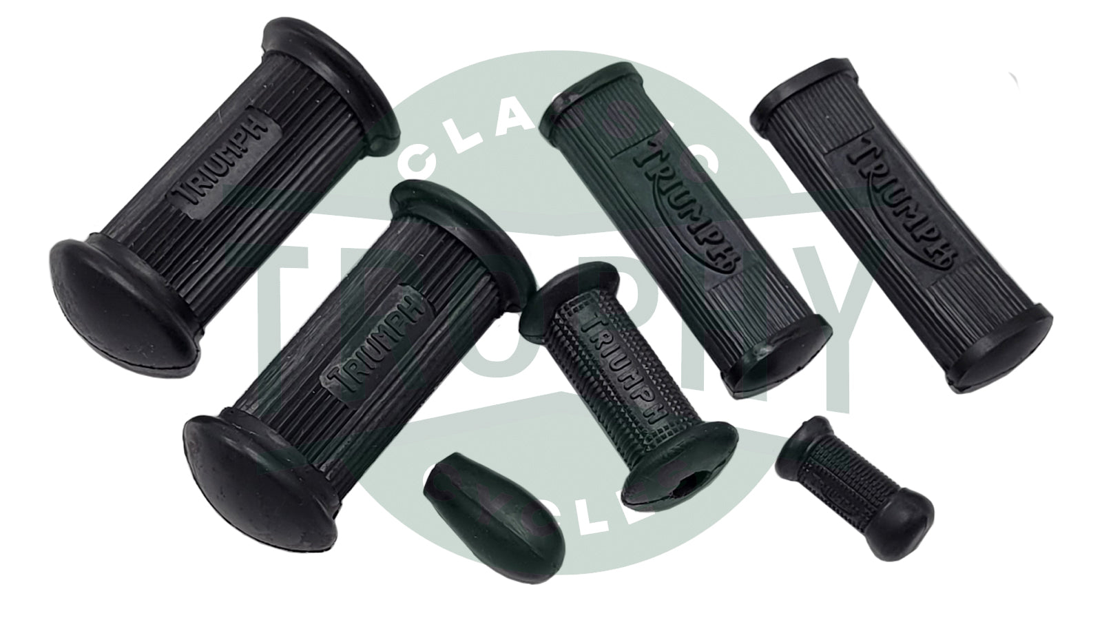 82-9279 A - Triumph 350 500 650 Footrest Rubber Set Block Letter
