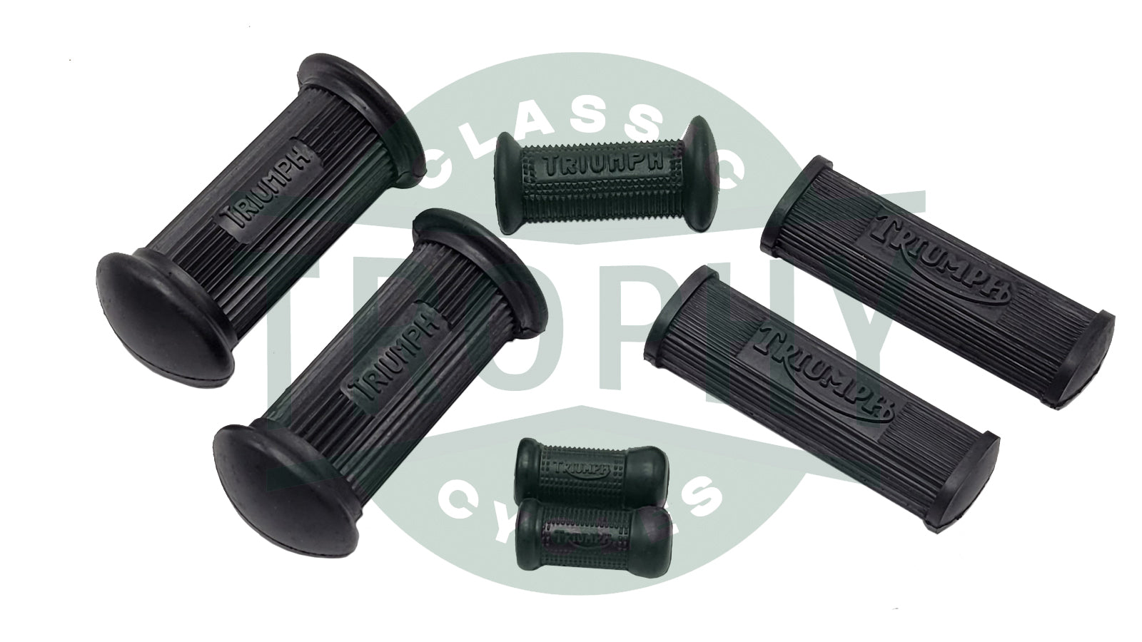 82-9279 B - Triumph 350 500 650 Footrest Rubber Set Block Letter