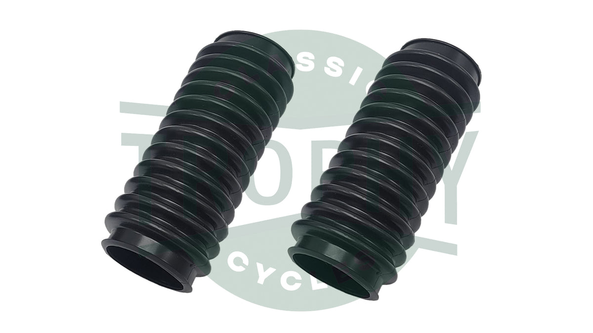 97-1645 A - Triumph Heavy Duty Fork Gaiter Set Gaiters Dust Covers Pair US MADE H1645