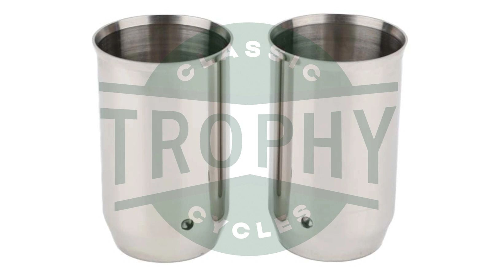 97-1654 - Triumph 500 650 Early Chrome Type Fork Seal Holders w/Seals (2) H1654