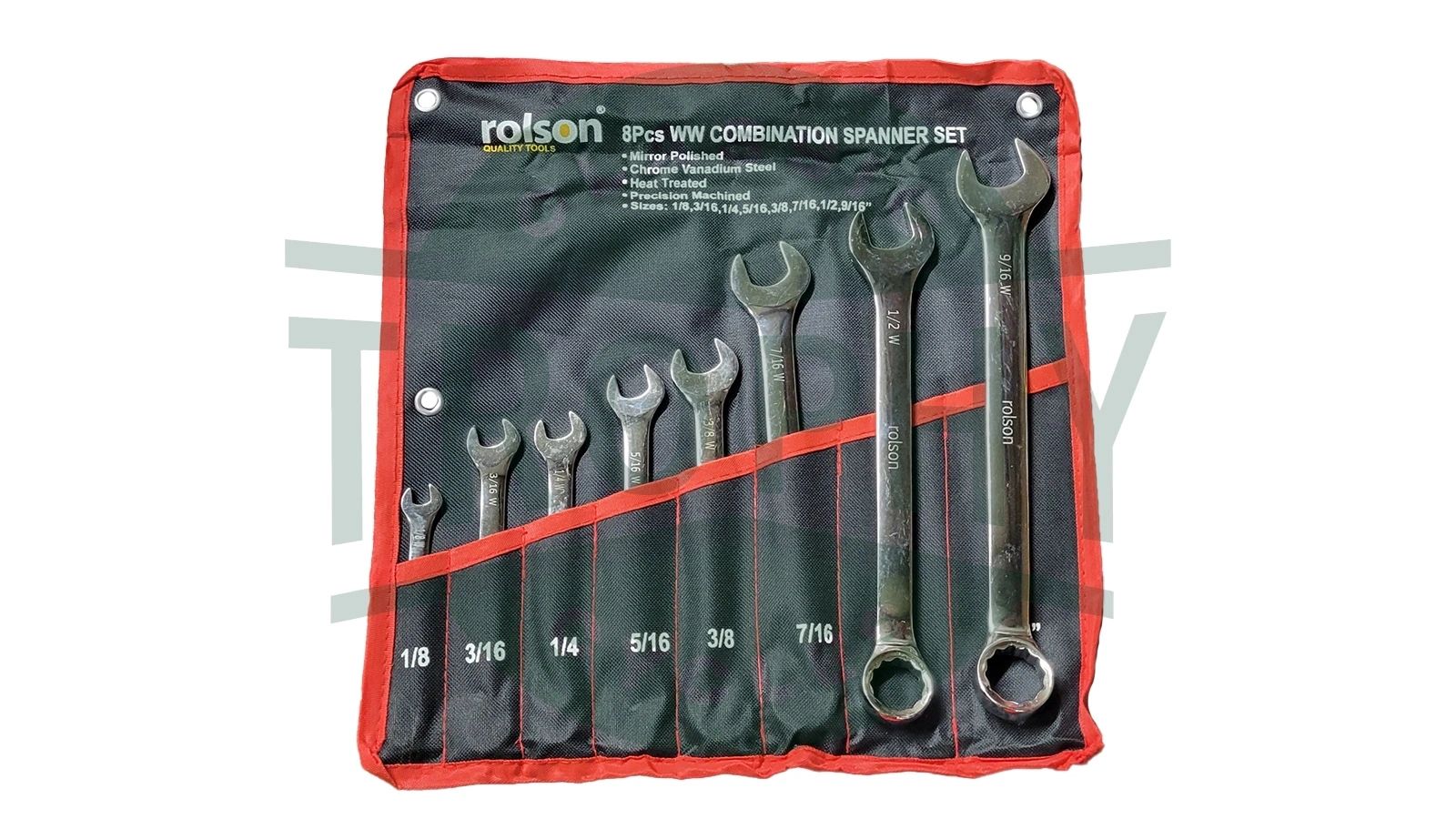 TCC-0387 - Rolson Deluxe Whitworth Combination Spanner Wrench Set Triumph Norton BSA Etc.