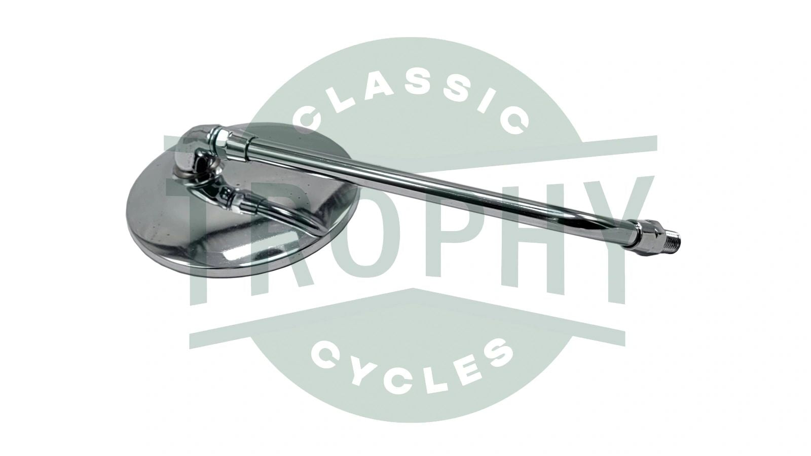 TCC-4159 A - Triumph Norton BSA Honda ETC. Round Mirror 10" 10mm Thread