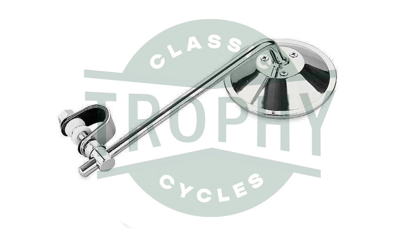 TCC-4159 C - Triumph Norton BSA Honda ETC. Clamp-on Round Mirror 10"