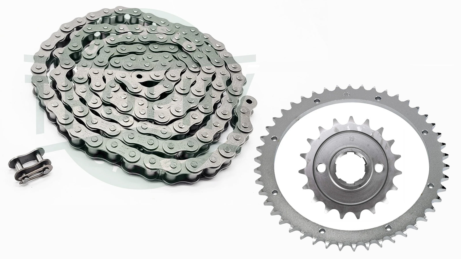 TCC-650-SPK-01 - Triumph 650 4 Speed Unit Twin Chain & Sprocket Set 1963-70