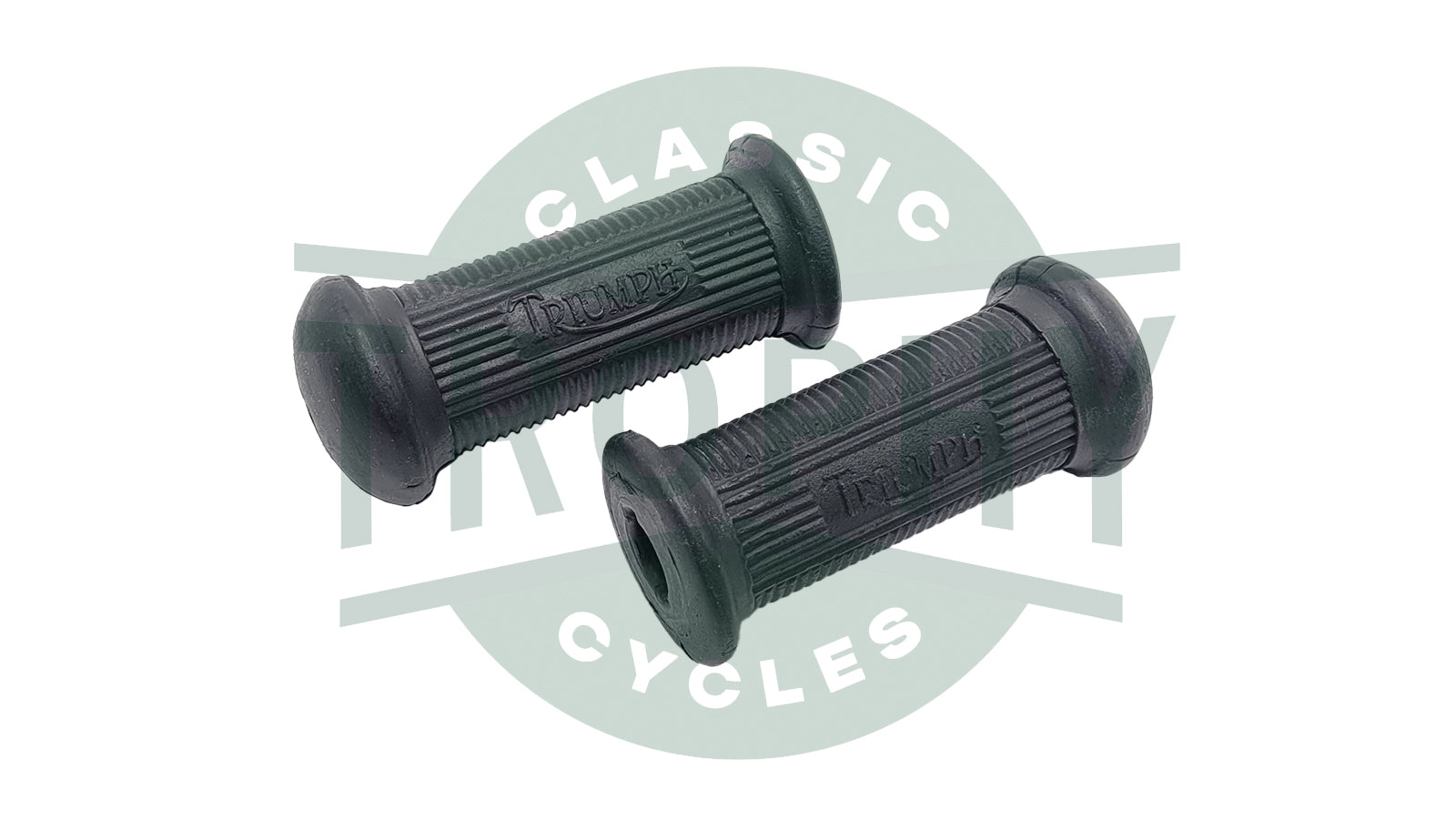 TCC-NF704 - Triumph 500 650 Script Letter Rider Front Footrest Rubbers (2)