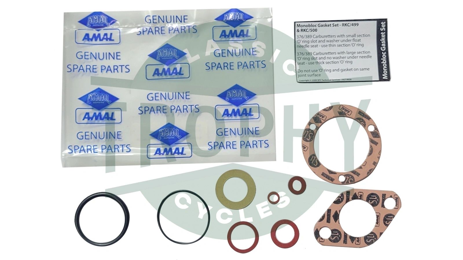 RKC/499 - Triumph Norton BSA Amal 376 389 Monobloc Carburetor Rebuild Kit