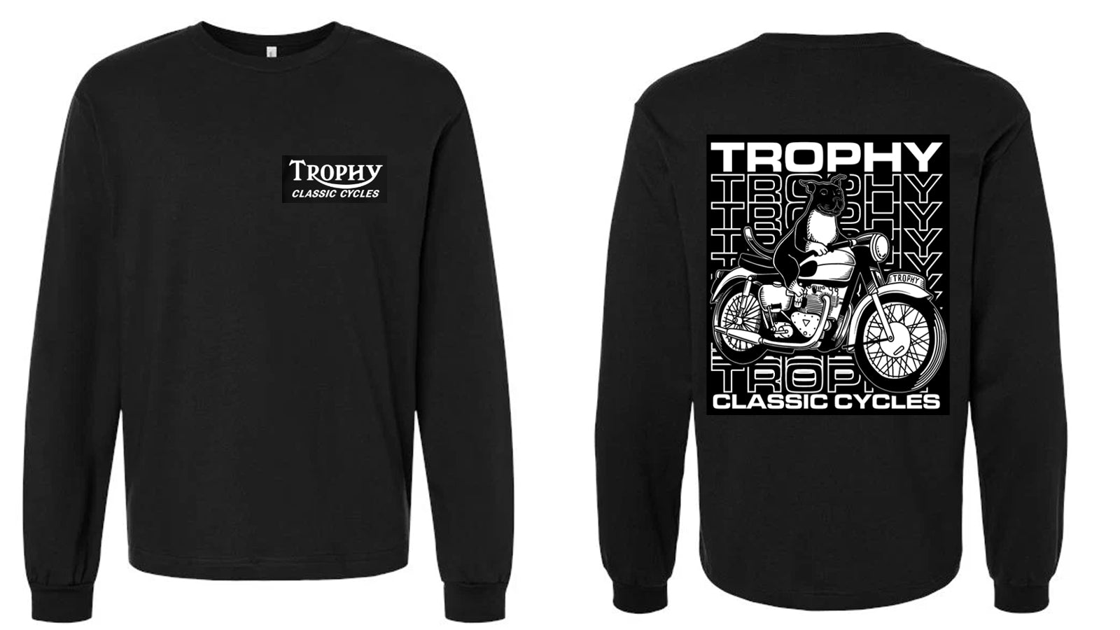TCC-S-0005 Trophy Classic Cycles Parma Dog Long Sleeve T-Shirt