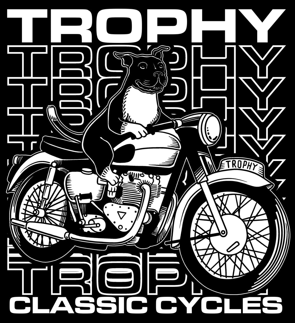TCC-HD-0001 Trophy Classic Cycles Parma Dog Zippered Hooded Sweatshirt Hoodie